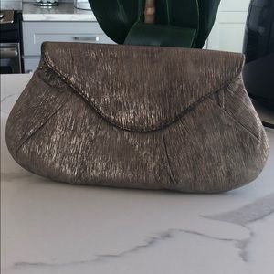 Lauren Merkin gold metallic clutch